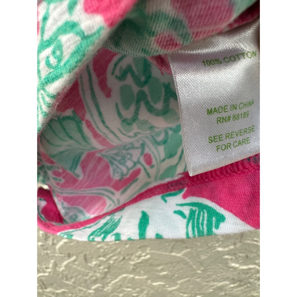 Lilly Pulitzer Trophy Polo Tropical Pineapple Slub Cotton Shirt Women XS - Picture 6 of 7